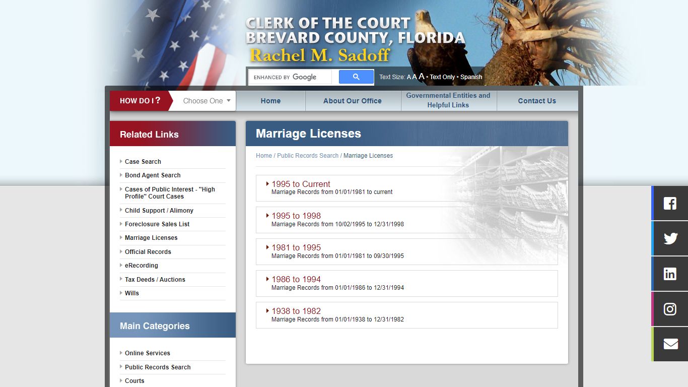 Marriage Licenses - Public Records Search - Brevard County ...